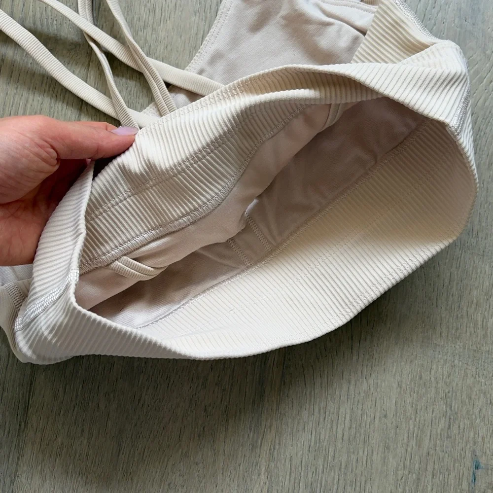 EUC energy longline bra ribbed chantilly size 6 lululemon - Picture 6 of 14